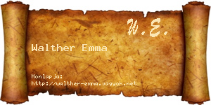 Walther Emma névjegykártya